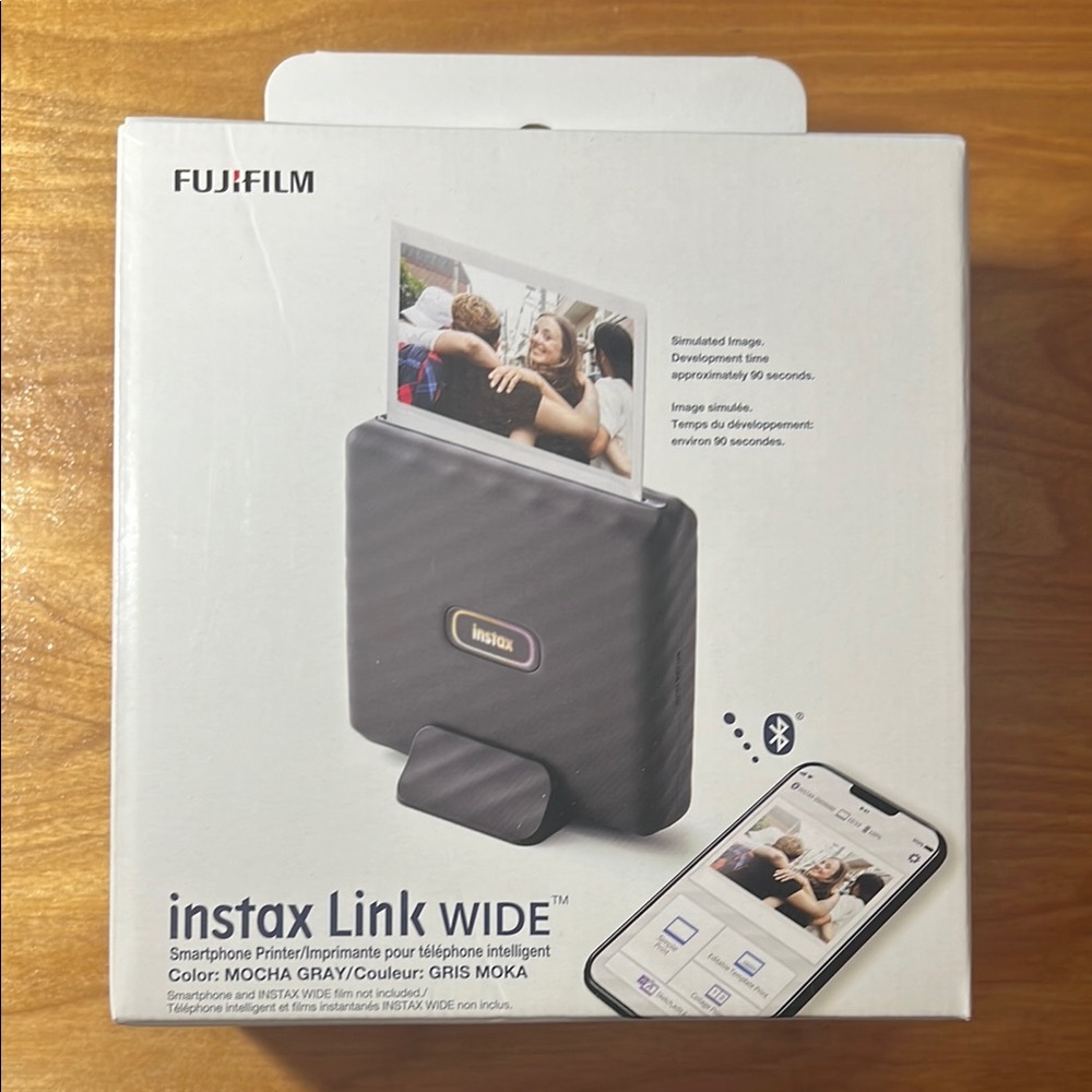 Fujifilm Instax Link Wide Smartphone Printer - Gray
